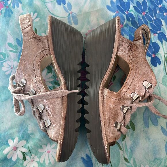 Fly London Yfla Luna Metallic Wedges - 38 - 7/7.5 - Picture 3 of 14